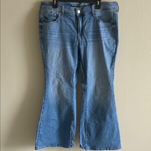 Torrid Light Blue Flare Jeans